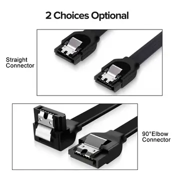 1/2 ks 50cm SATA 3.0 datový kabel vysokorychlostní SATA III kabel adaptér pro připojení SATA HDD SSD CD mechaniky zapisovače stolních počítačů 8 nejlepší prodej adaptér ATA na SATA - №5
