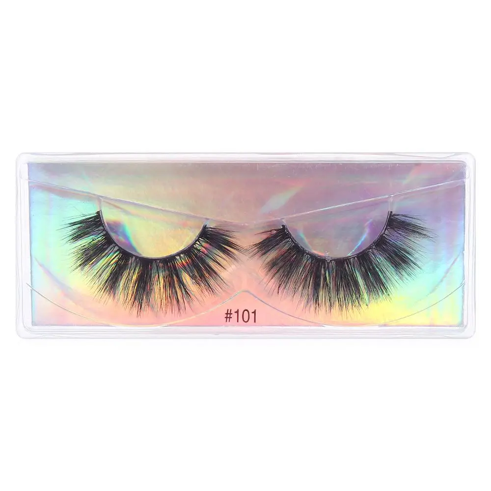 Eye Extension Natural Long Lashes Handmade Wispy Fluffy False Eyelashes 3D Mink Hair Cross