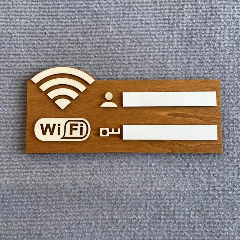 1pc Vintage Wooden Wifi Password Sign - Wall Mounted Home Decor, No Electricity Needed, Indoor/Outdoor Use, Minimalist & Durable