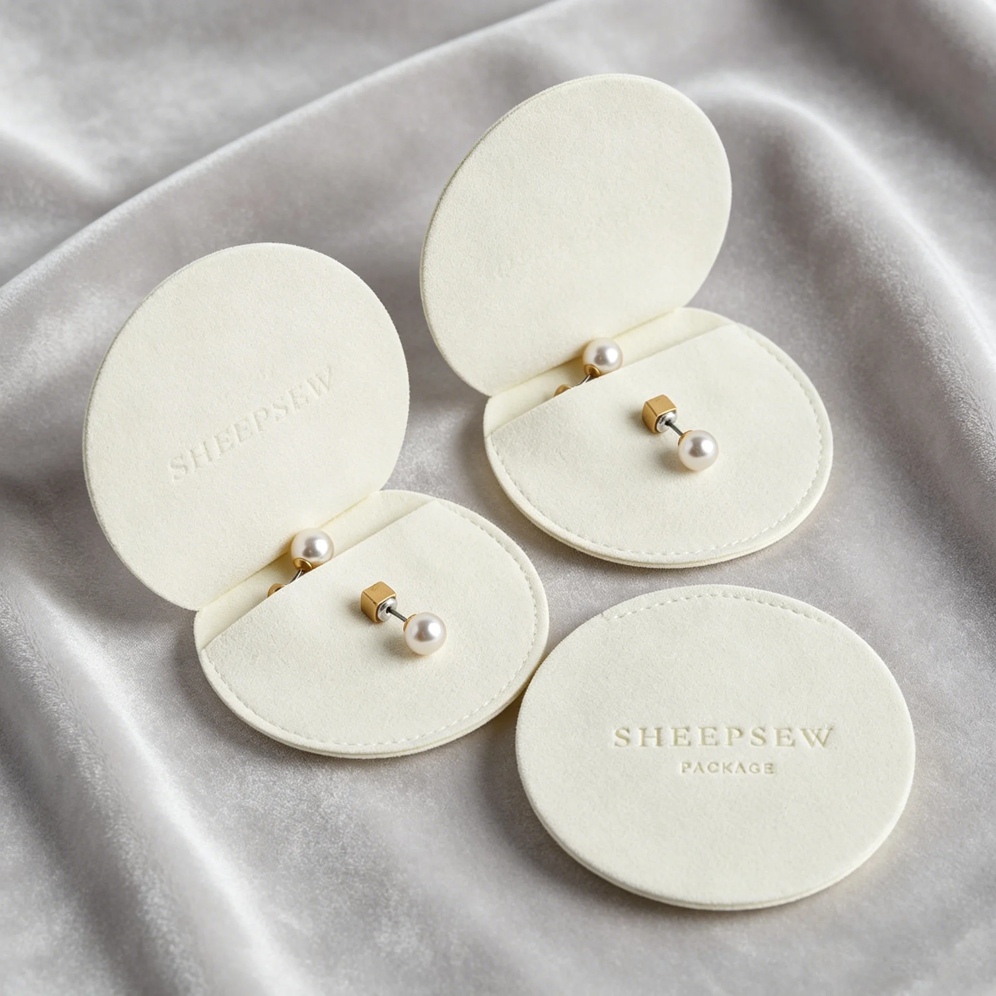 

Мешочки для украшений SheepSew с индивидуальным логотипом, роскошные замшевые мешочки из микрофибры для колец, серег, ожерелий, подарочная упаковка