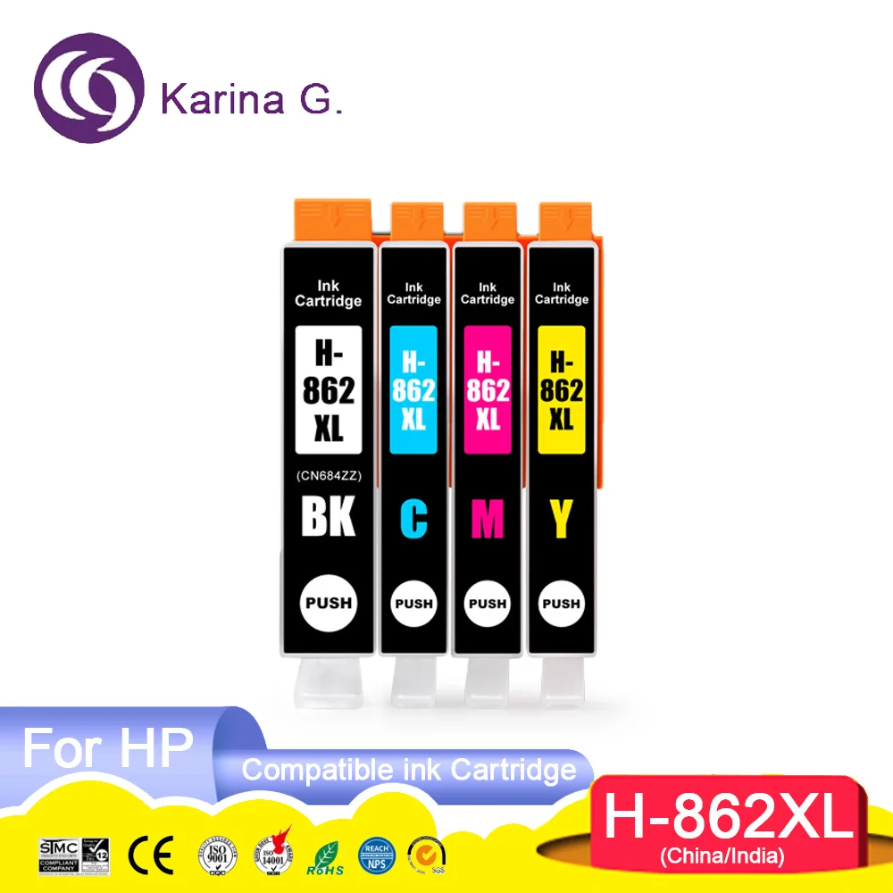 CN 862 XL 862XL Premium Compatible InkJet Ink Cartridge for HP862 For HP862XL for HP Photosmart 5510 6510 7510 C410D  Printer