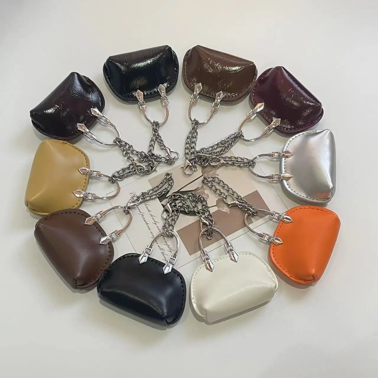 Mini Small Bag Exquisite Bag Pendant Chain Shell Bag Keychain Crossbody Bag Decoration Creative Gift DIY Women Bag Accessarie