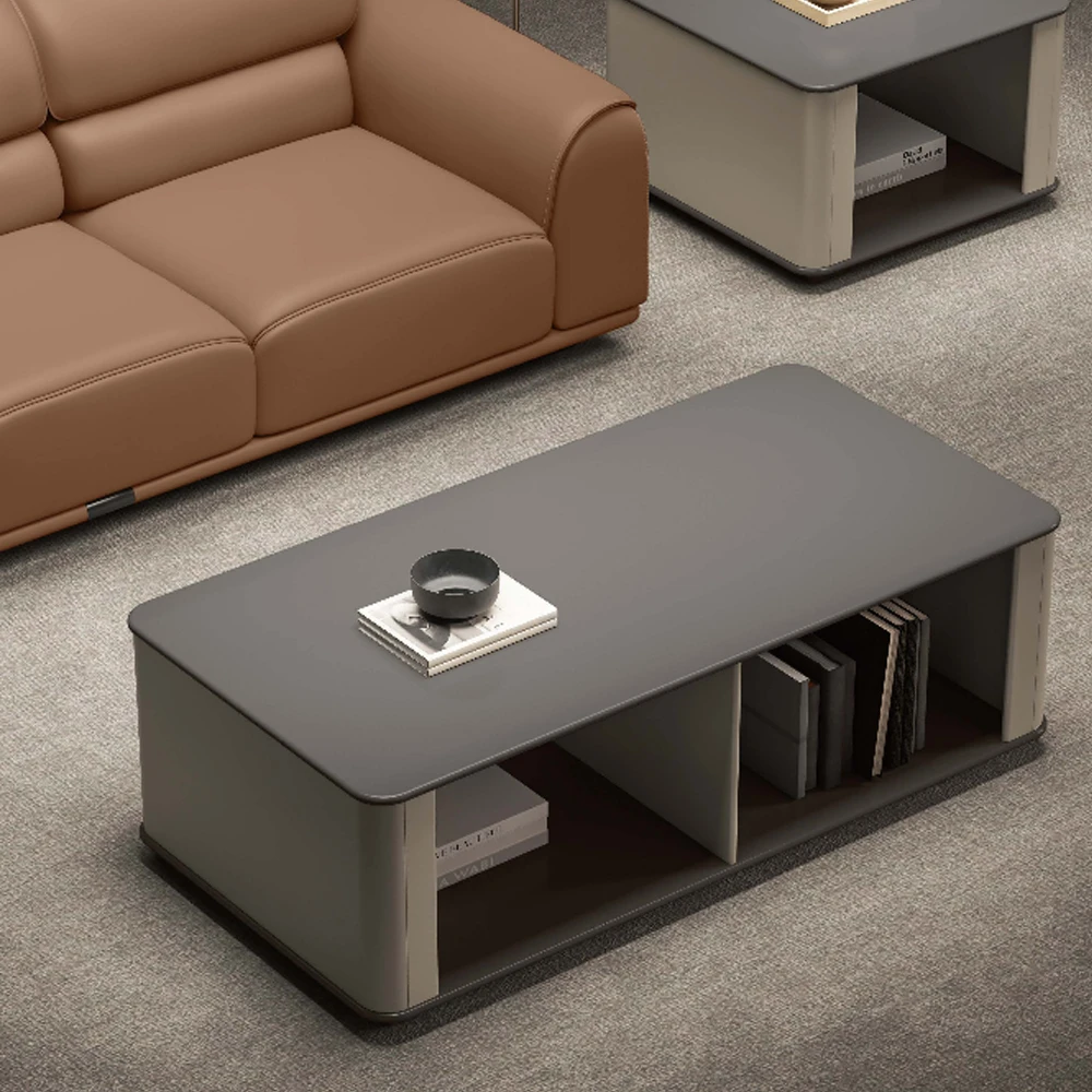 Luxury Tan Leather Extendable Sofa Set Comfy Spacious Stylish Design For Modern Office Or Commercial Lounge