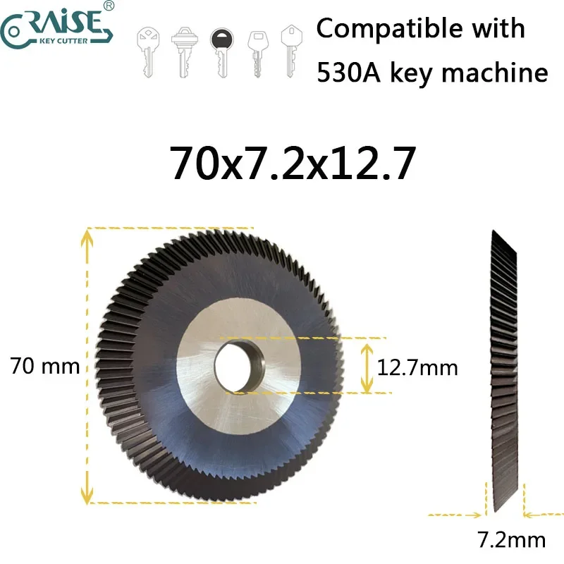 +-X÷ 530A Cutter 70x7.2x12.7 Compatible with East of wu +-X÷ 530A  Key Copy Machine Locksmith Tools