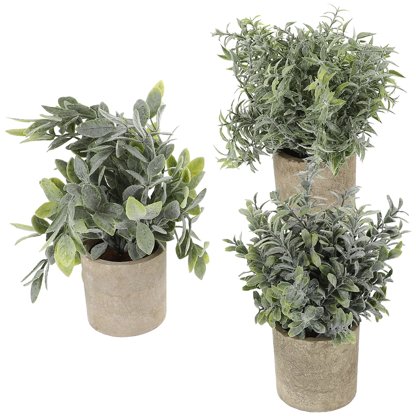 

3Pcs Simulation Green Plants Bonsai Realistic Potted Decor Living Room Kitchen Garden Office Bookshelves Cafes Mood Soothing