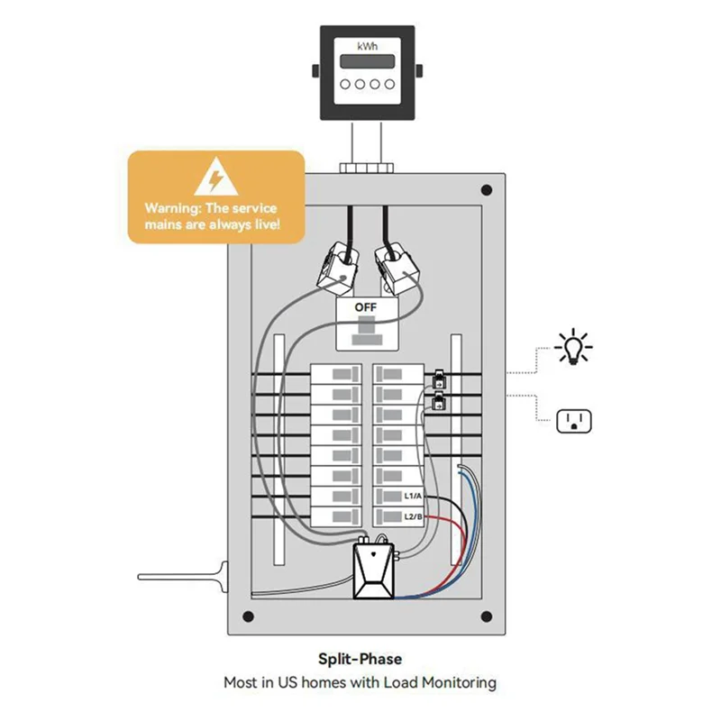 CS-Tuya Wifi Multi-Circuit 5 Kanalen Bi-Directionele Power Energy Kwh Meter Monitor AC90-480V Met 5 STKS CT Klemmen