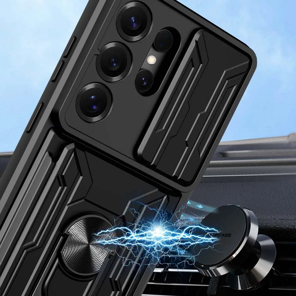 Heavy Duty Armor Case For Samsung Galaxy S26Ultra S26Plus S26 Card Holder Slot Cover