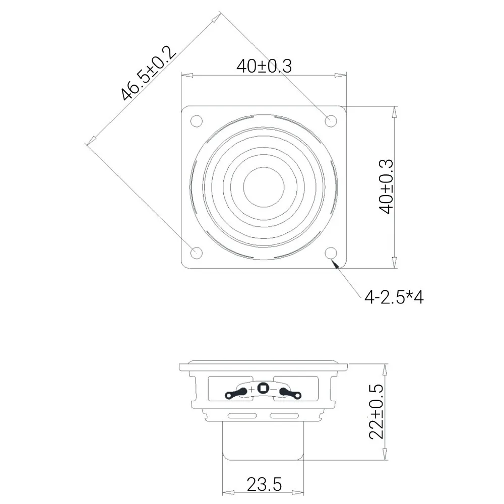 MW Audio 2 Stück 1,5" Fullrange-Lautsprecher 4 Ohm 5W, Dual-Neodym 16mm Spule Gummikante Long Throw 40mm – Detail 3