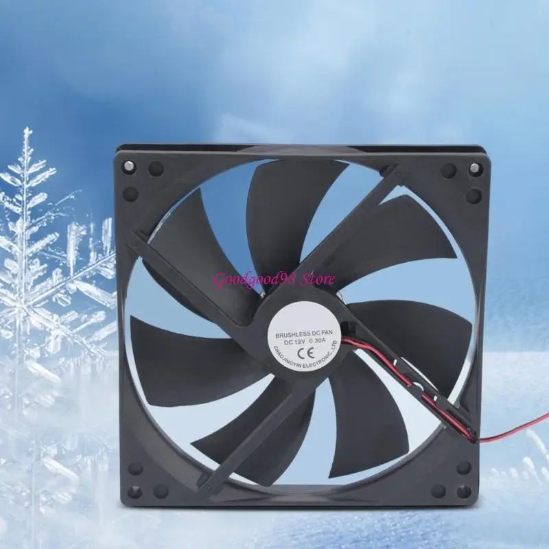Quiet 180x180x25mm Fan High Airflows 80CFM 12V for Gaming Rigs and Computer Case 