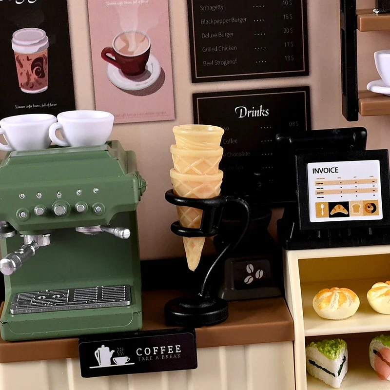 Dollhouse Miniature Ice Cream Stand Ice Cream Cone Holder Model Decor Toy Doll House Accessories