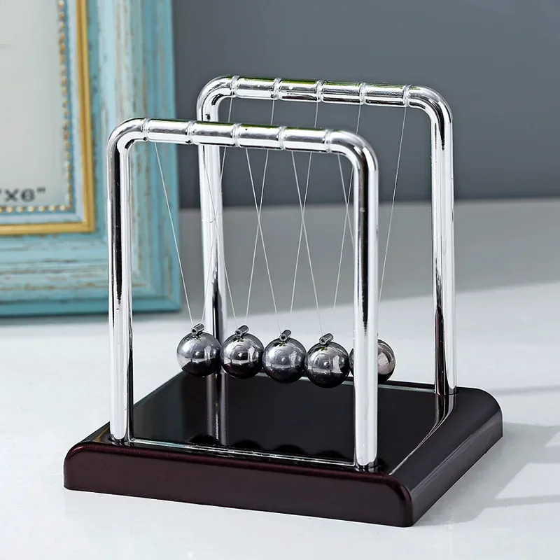 

Physics Science Pendulum Desk Table Decor Steel Balance Ball Newton's Cradle Newton Ball Metal Pendulum Ball