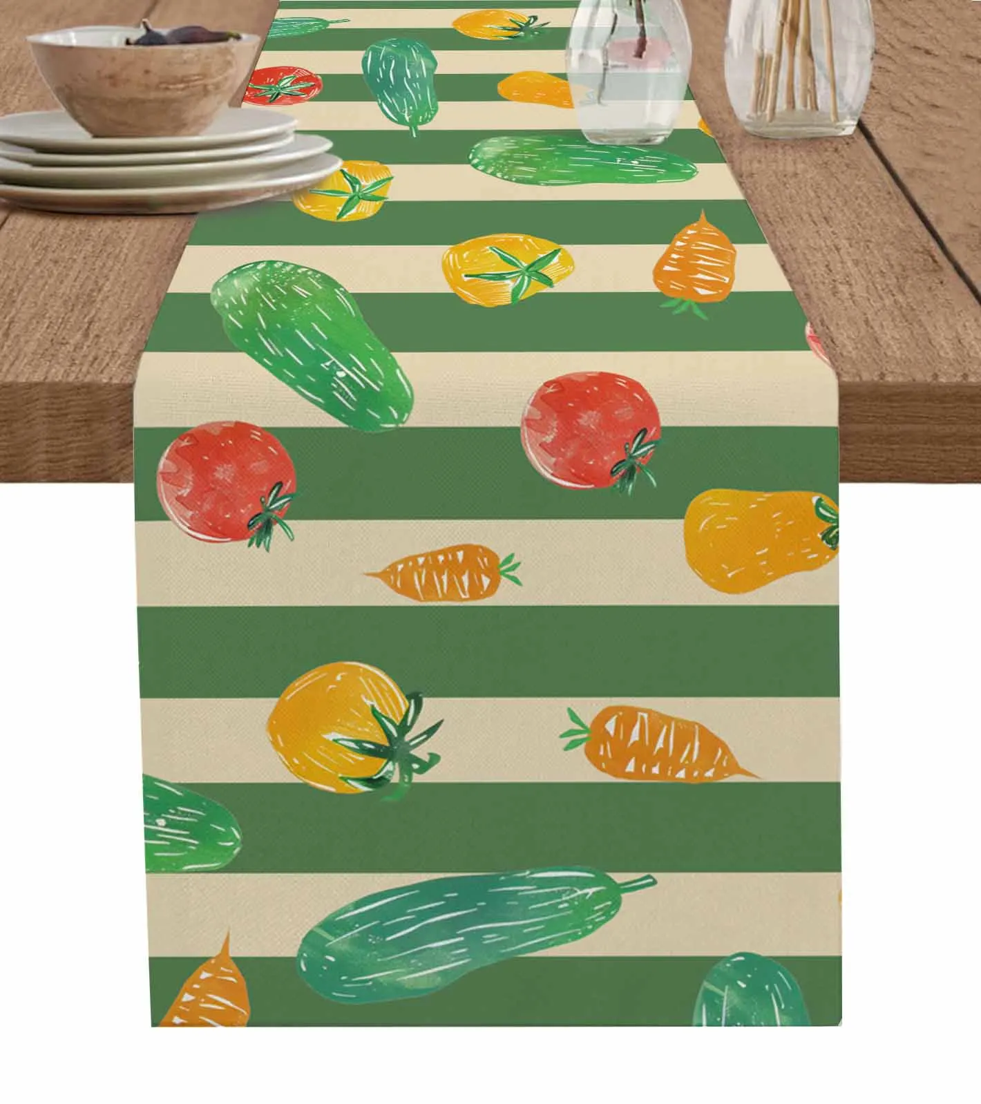 Tomatoes Cucumbers Carrots Table Runner Decoration Home Decor Dinner Table Decoration Table Decor