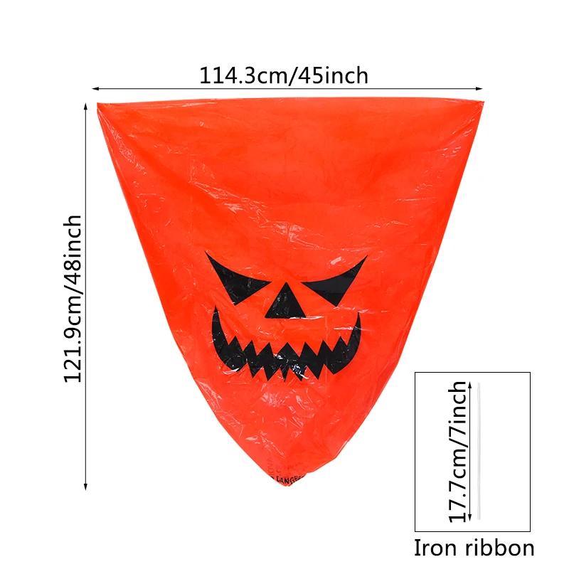 45*48Inch Halloween Pumpkin Large Lawn Bag Festival Decoration Plastic Bags for Home Outdoor Yard Decor Garden Garbage Sack