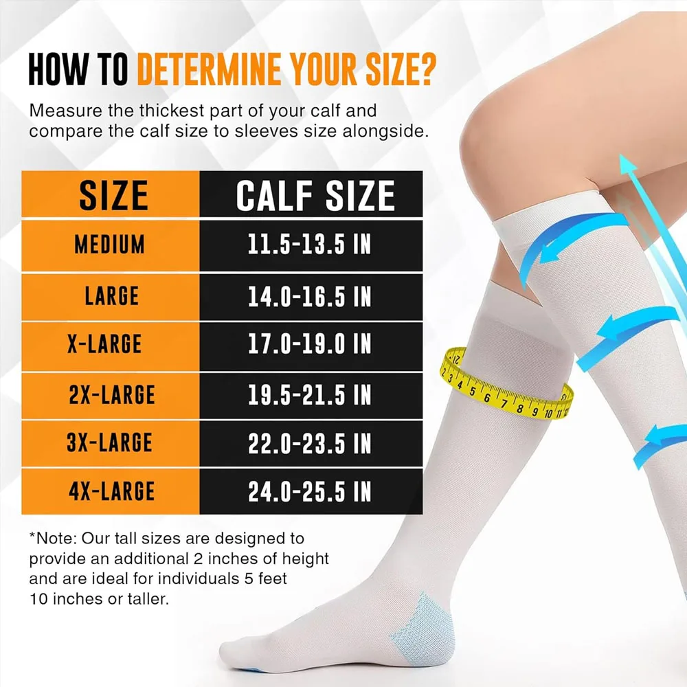 1 Pair Ted Hose Compression Stockings for Women and Men, Anti Embolism Compression Stockings, Surgical Compression Stocking