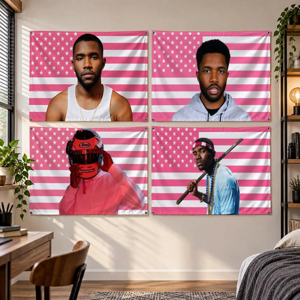 Singer American Alternative Soul RnB F-Frank Ocean Flags Banner Decor for Bedroom,Garden,Party,Club,Gaming Room,Indoor Outdoor