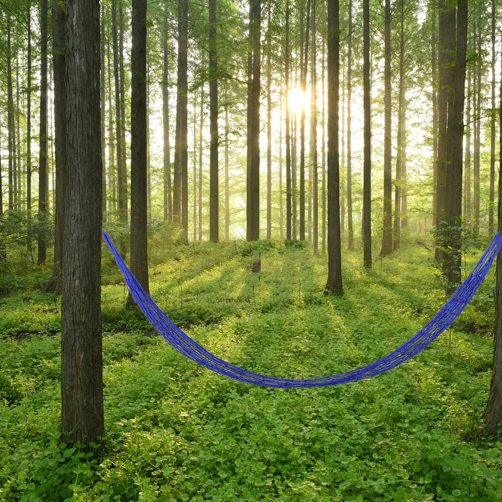 Outdoor Camping Mesh Net Nylon Rope Hanging Bed Lightweight Portable Breathable Comfortable Sleep Hanging Rope Bed For Backyard