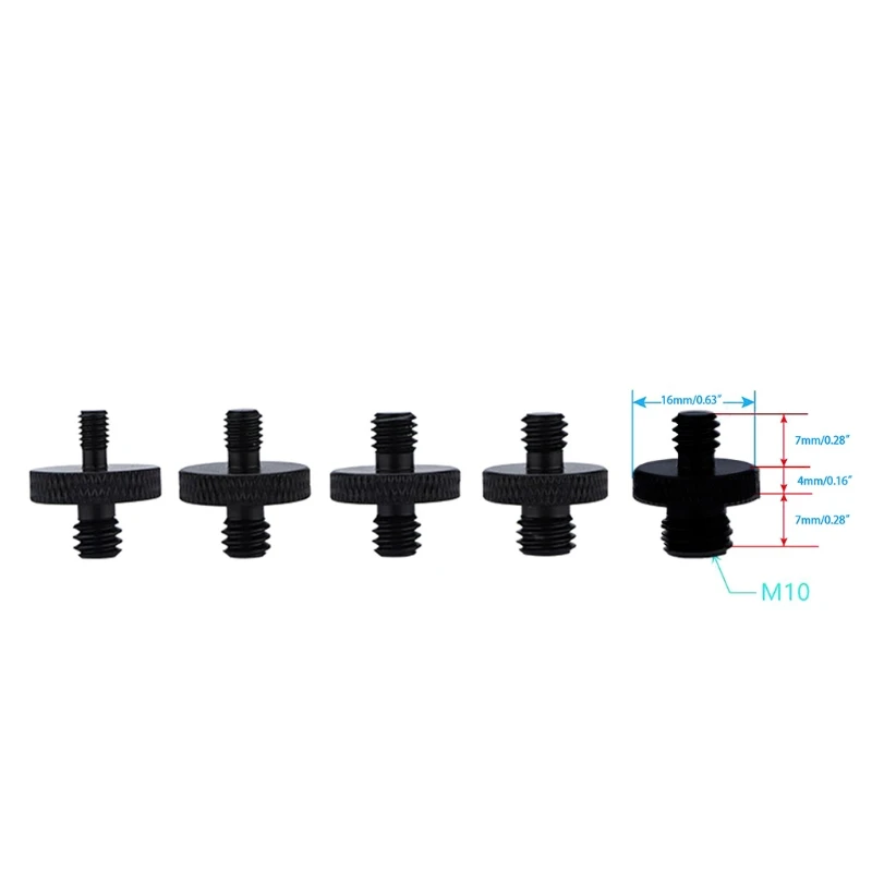 2x 1/4"-20 Male to M4 M5 M6 M8 M10 Male Threaded Screw Tripod Adapter Mount Camera Mounting Converter Screw for Projector Stand