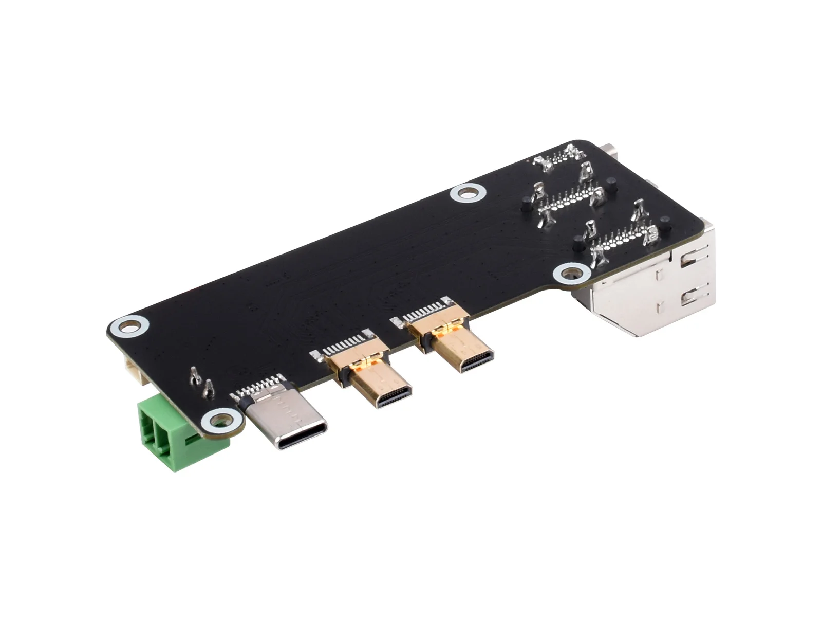 Imagem -02 - Micro Hdmi para Hdmi Adaptador Multifuncional Compatível com Raspberry pi 4b Métodos de Fonte de Alimentação Suporta Saída Dupla 4k