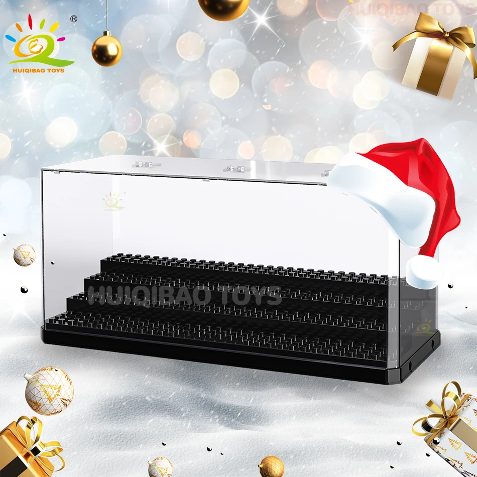 Christmas Dustproof Figures Display Case Box Show Case For Model Collection Building Blocks Display Box Bricks Toy Adult Gift