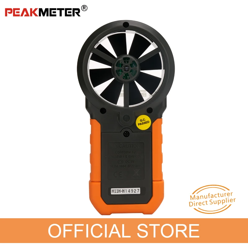 PEAKMETER PM6252B anemometr cyfrowy precyzyjny ręczny wiatromierz miernik prędkości wiatru prędkość wiatru, temperatura i wilgotność