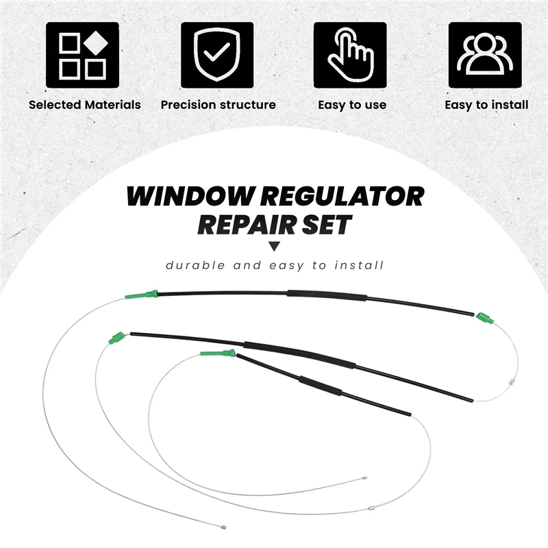 

A33K-Car Power Window Regulator Repair Kit For BMW E46 323I 325I 328I Front Left Or Right 51337020659 / 51337020660