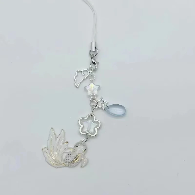 1PCS Koi Star Beads Y2K Girl Style Ocean Theme Keychain Handmade Little Fish Lucky Charm Phone Straps Lanyard Jewelry Giift view 6