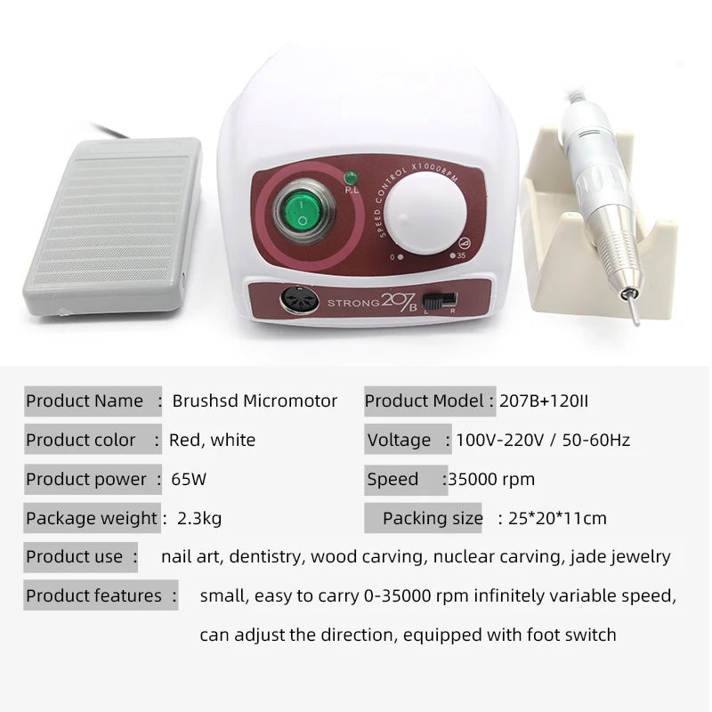 STRONG207B 120II 105L free shipping nail art jewelry polishing carving