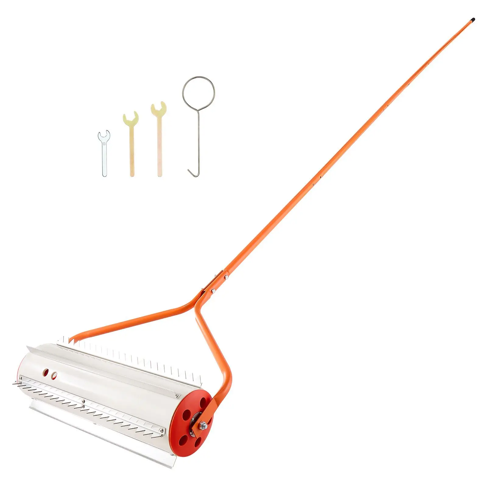 Lake Weed Roller, 18 ft & Pond Removal Tool, Muck Razer Aquatic & Sludge Tiller, Rid Roots and Buildup, 6 Preassembled Stainless