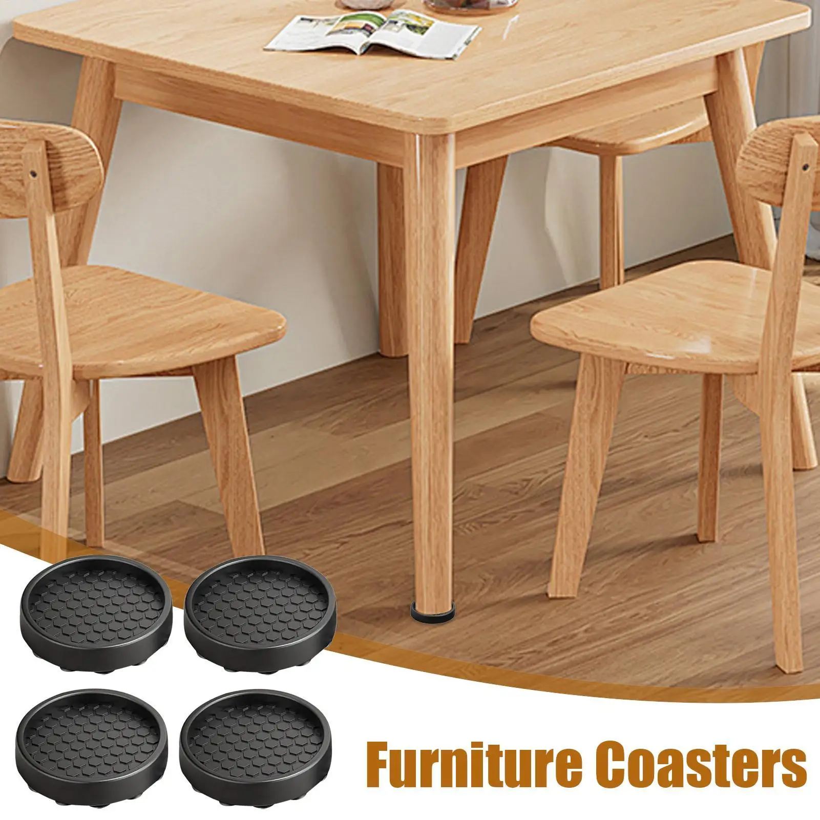 Furniture Floor Protectors 4 Pieces Anti Skid Silicone Grippers Feet Furniture Sliders For Hardwood Floors For Bed Couch Cabinet
