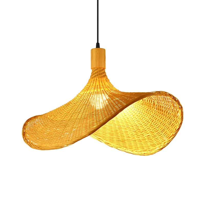 Handmade Retro Simple Creative Design Hanging Lamp Wicker Rattan Bamboo Lighting Chandeliers & Pendant Lights Eco Friendly Lamp