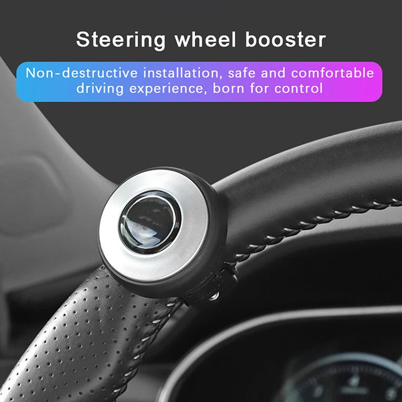 

Car Turning Steering Wheel Booster Spinner Knob 360 Degree Rotation Metal Bearing Power Handle Ball Shaped Helper Hand Control