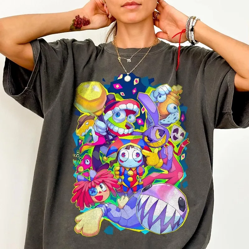 Circus Shirt Tadc Merch Jax T-shirt Pomni T-shirt Gangle Top Ragatha Pattern, Suitable for Both Men and Women All Year Round
