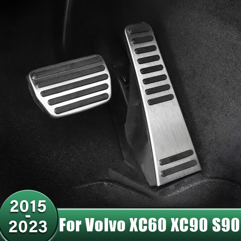 

Stainless Car Accelerator Fuel Brake Pedal Foot Rest Pedals For Volvo XC60 XC90 S90 V90 2015-2017 2018 2019 2020 2021 2022 2023