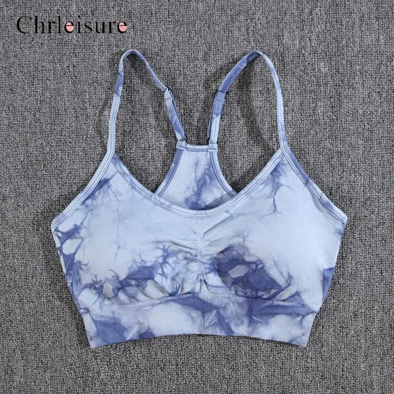 CHRLEISURE 1/2/3Pcs Tie Dye Pants Sets Women Seamless Outfits Tracksuit Summer Female Short Sets Woman Gym Tank Top