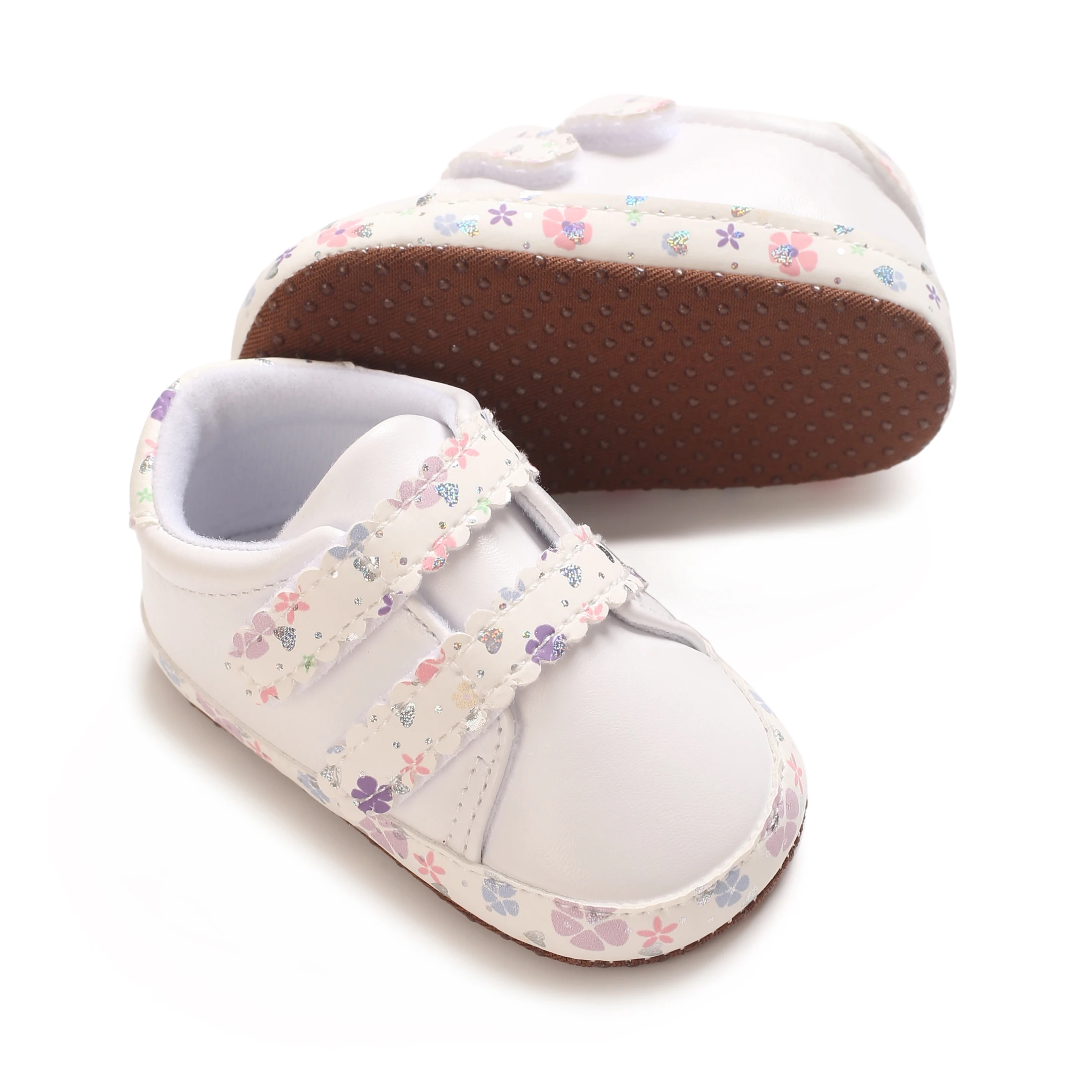 VALEN SINA Frühlingsschuhe für Babys, Neugeborene, Mädchen, Freizeit-, Tauf- und rutschfeste Laufschuhe, weiße Sneaker mit weicher Sohle – Detail 12