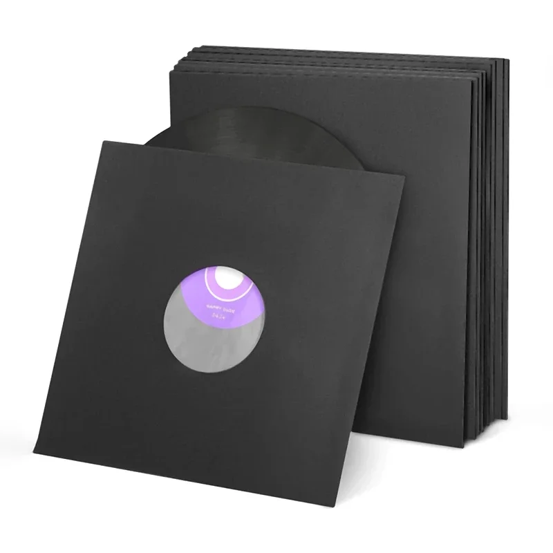 5Pcs Vinyl Record Sleeves 7/10/12Inch With PO Inner Bag Album Protective Covers Anti-Static Kraft Paper Record Jackets Bags