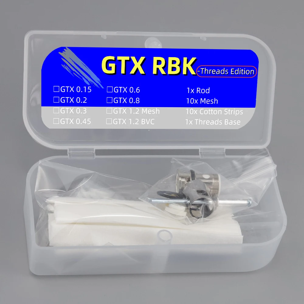 

GTX Style Platform Threads Recyclable Rebuild RBK C-oil Tools Set For V-aporesso SWAG PX80/TARGET PM80/SE/LUXE/GEN NANO/GO 40/80