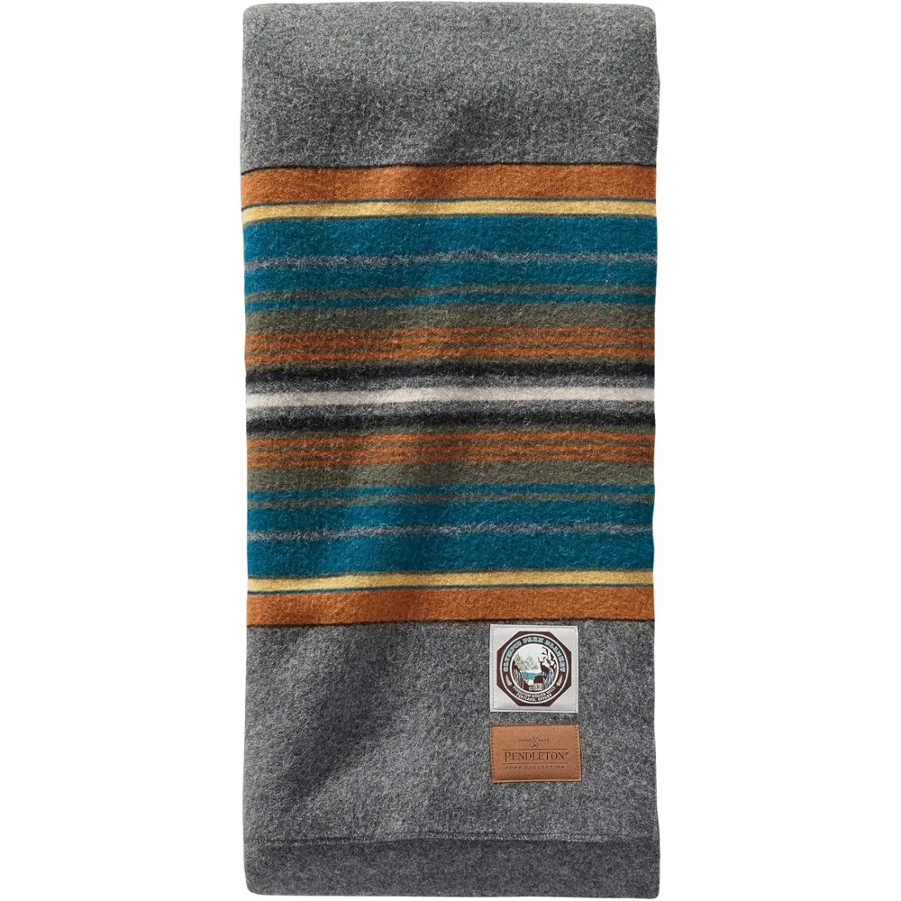 National Parks Blanket, Olympic Grey, Queen 100% Pure Virgin Wool ,Special Feature:Reversible