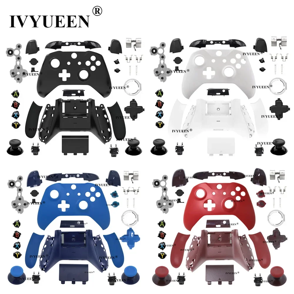 IVYUEEN for XBox One S X Controller Replacement Housing Shell Case Faceplate Dpad RB LB RT LT Triggers Bumpers Button Mod Kit