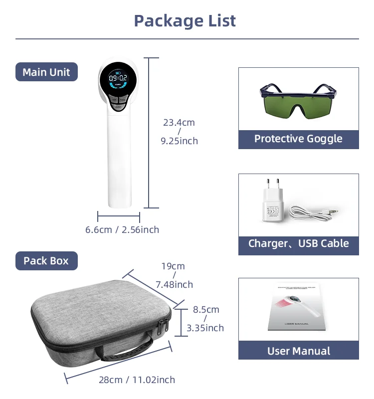 수의학 통증 관리 침술 LLLT 물리 치료 저수준 동물 애완 동물 관절 통증 치료