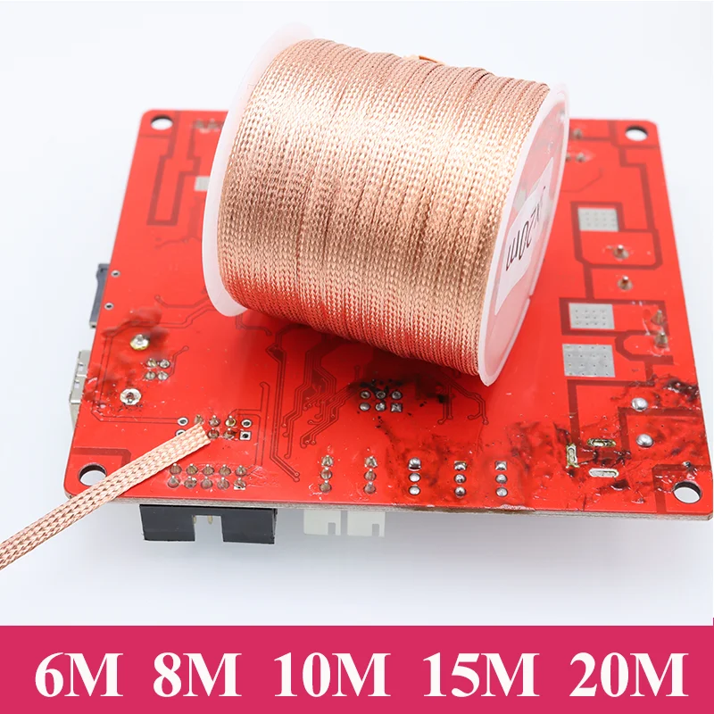 

6M-15M 20M Copper Solde Wire Welding Desoldering Mesh Wick Suction Tin Braid Tape for PCB Welding Cleaning Soldering Remove Tool