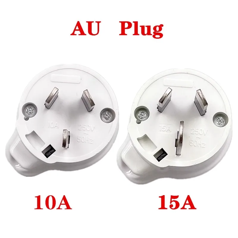 10PCS Australia New Zealand Argentina Standard Electrical Detachable Assembly Side Wiring AU Power Plug Male Outlet 250V 10A/15A