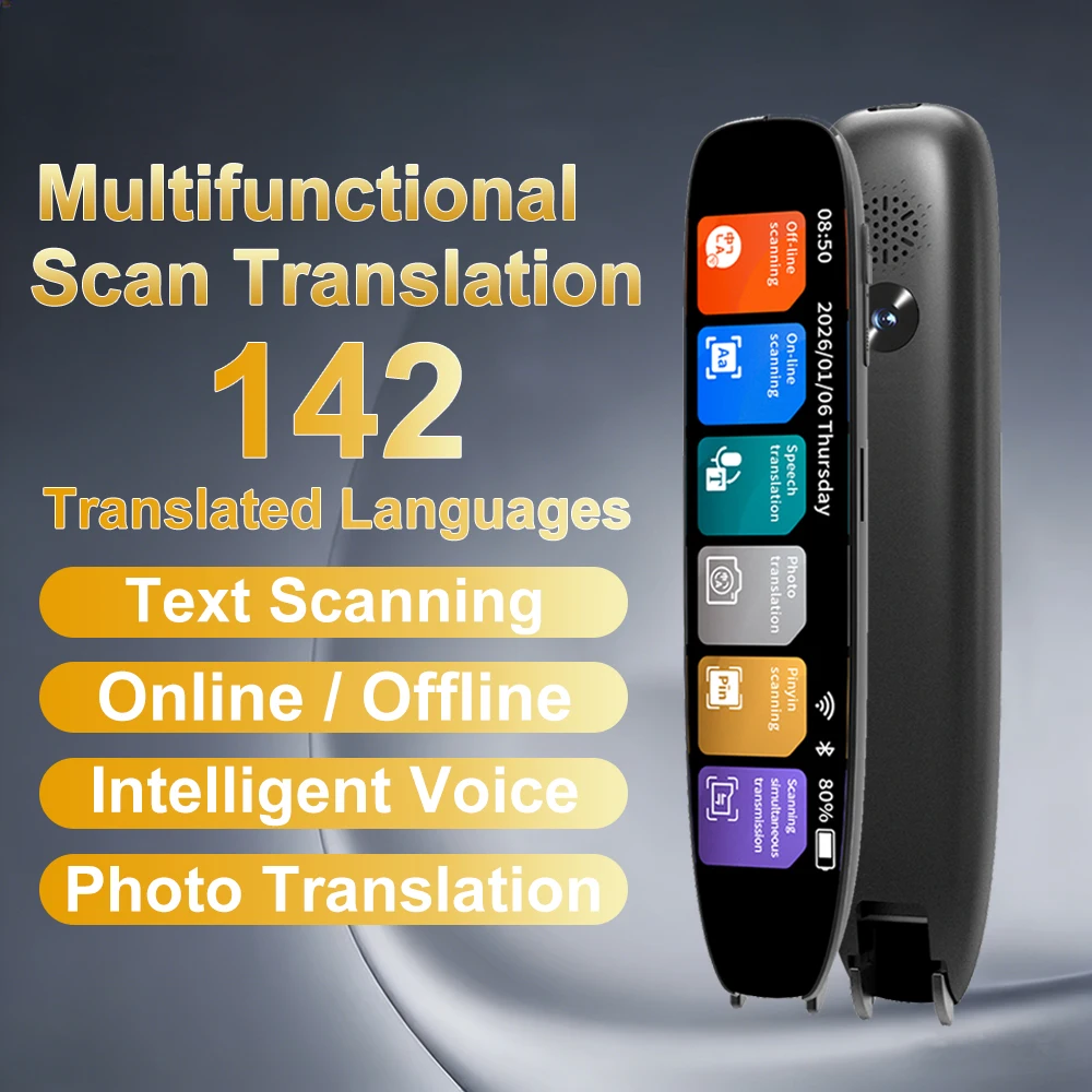 Translation Pen Intelligent  Scan Reader Device Text Scanning Reading Translator WiFi Connection Online Offline Photo Translate