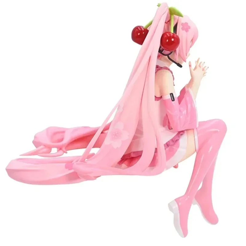 Nieuwe Hatsune Miku Anime Figuur Speelgoed Roze Kers Jurk MIKU Kawaii Cartoon PVC Action Beeldje Model Poppen Verjaardagen Geschenken Kids