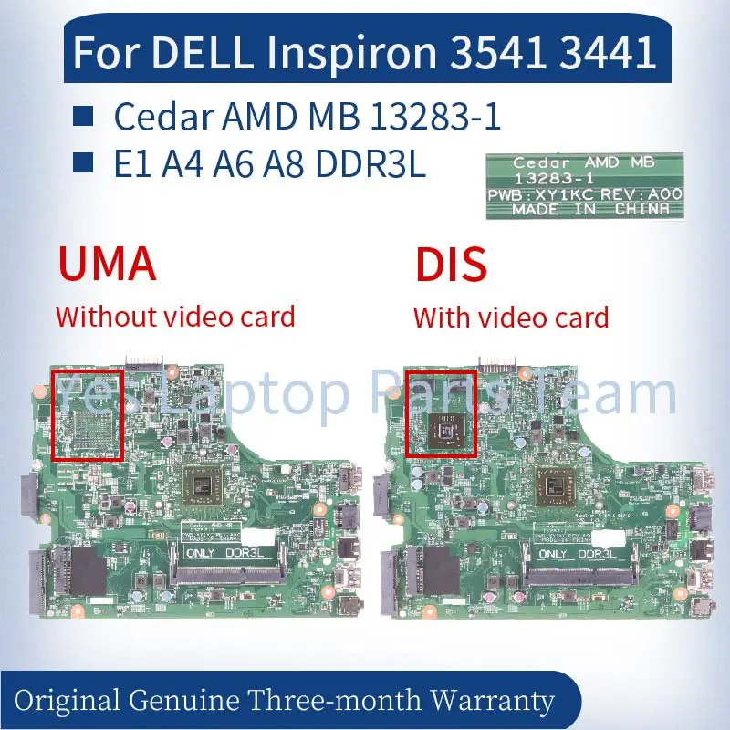 

Материнская плата 13283-1 для ноутбука DELL Inspiron 3541 3441, кедр 04XK49 0F594Y 0HMH2G 0F27GH 03F7WK 01C4VF 02YGJ2, материнская плата для ноутбука