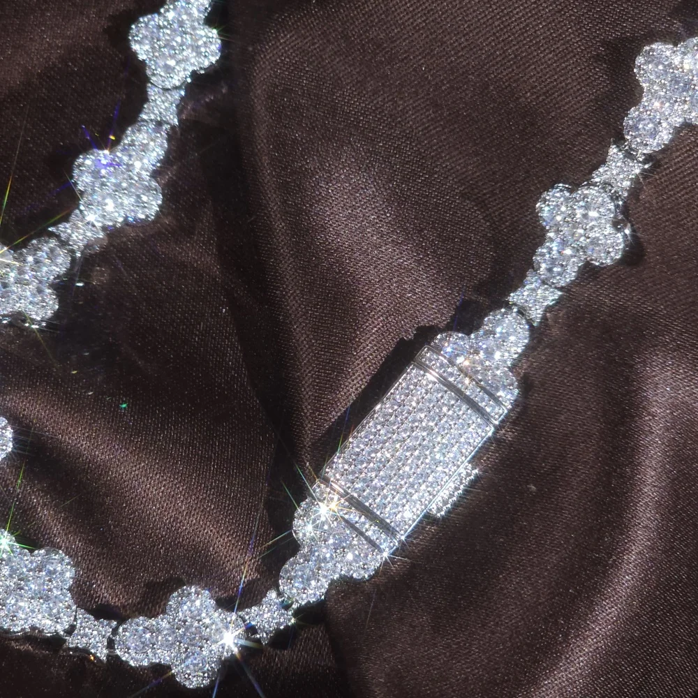 الجليد تشارمي الصليب ستار تشيكوسلوفاكيا الأحجار سلسلة المتخصصة قلادة الهيب هوب الإكسسوارات مجوهرات رائعة الموضة العصرية الوجه حتى المشبك #4