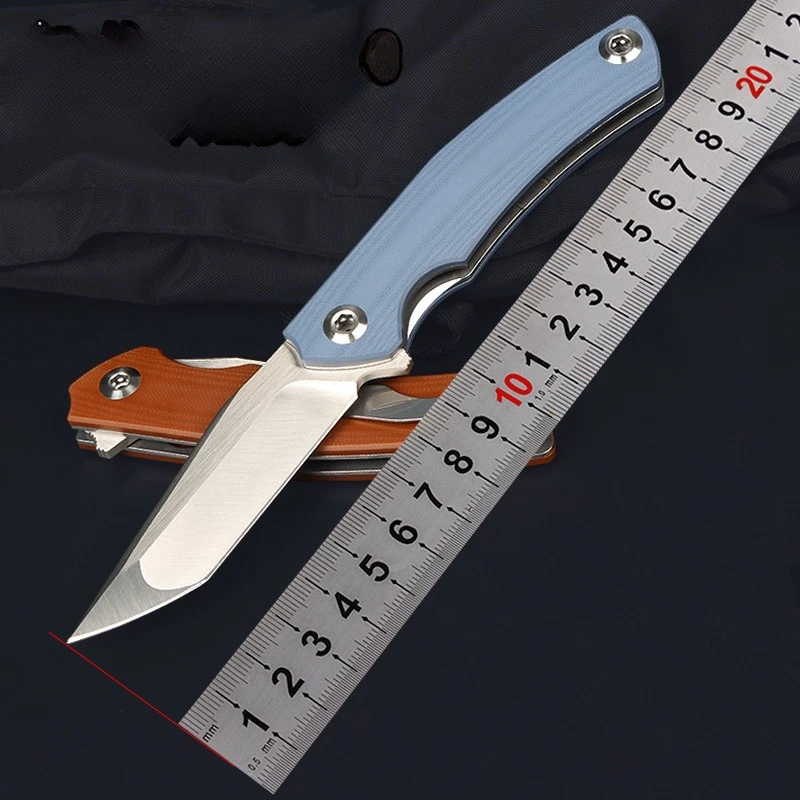 

RHON Outdoor Folable Knife S/S8Cr14 High Carbon Steel EDC Matted Finish Blade G10 Handle Hunting Fishing Folding Pocket Knives