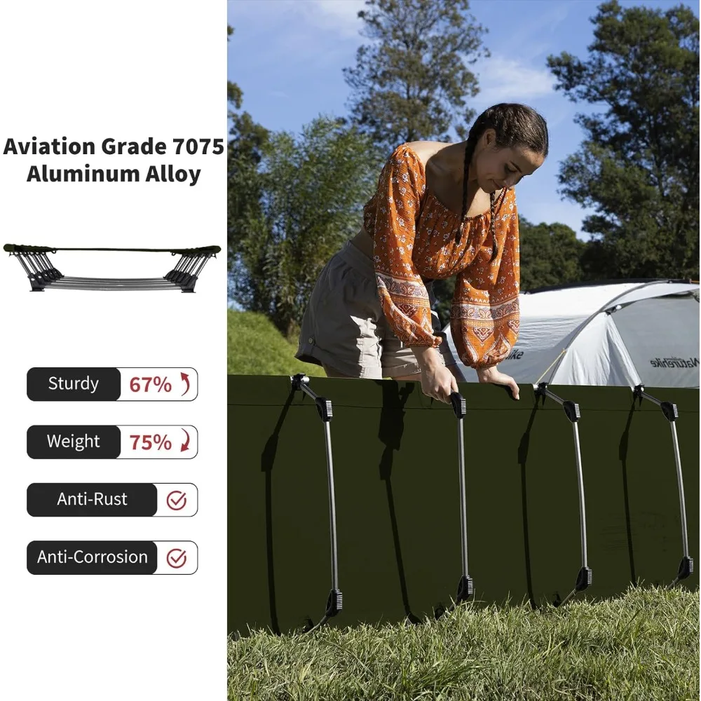 GreenWild-cuna de Camping ultraligera, plegable, fácil instalación en 60 segundos, soporta 330lbs