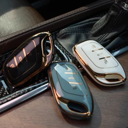 Car Remote Key Case Shell Cover For MG ZS HS 5 6 EZS TPU Car Keycase For Roewe RX8 RX5 RX3 i6 i5 Accessories
