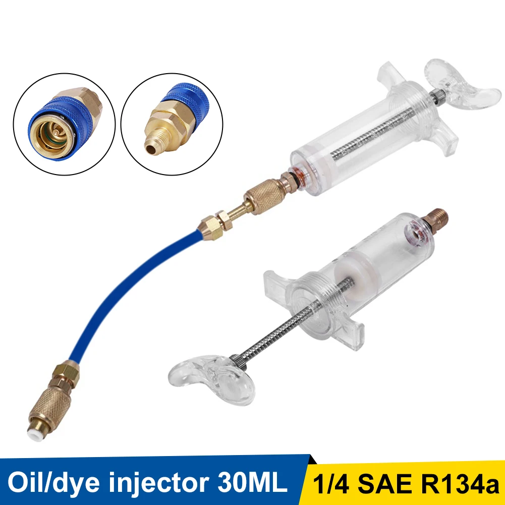 NEW A/C Oil And Dye Injector With R-134a Snap Quick Coupler 1/4